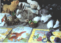 Ausschnitt B&uuml;cher und Pl&uuml;schtiere